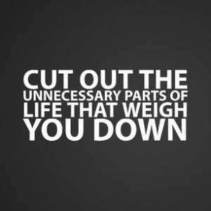 cut out the unnecessary parts