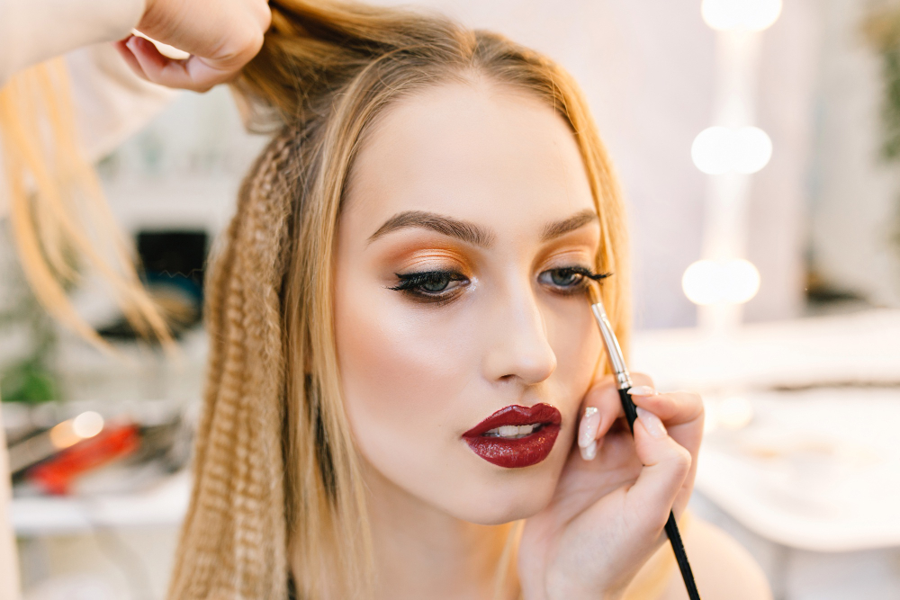 hair stylist and makeup artist for wedding in Frisco TX