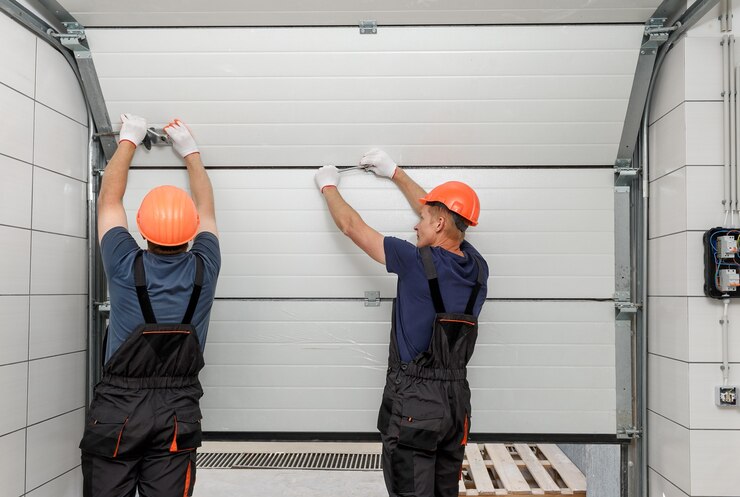 workers-are-installing-lifting-gates-garage_191163-2030 garage door cable repair